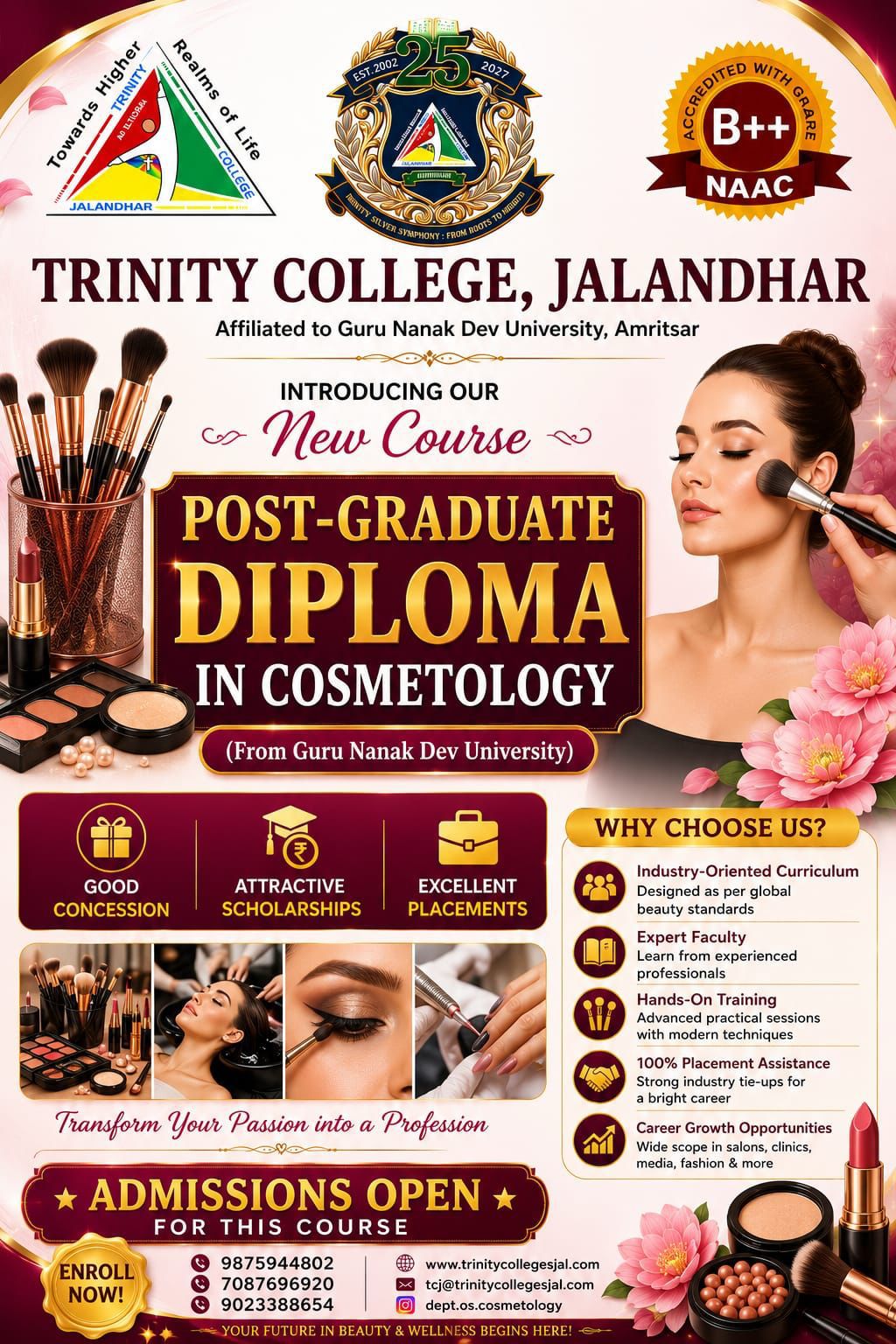 Trinity College Introduces Post Graduate Diploma in Cosmetology