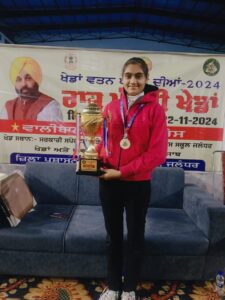 RENU-THE CHAMPION OF CHESS  First Position in Punjab Khed Mela State Level Gold Medalist