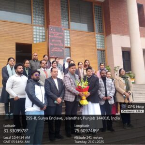 Trinity College Jalandhar Welcomed The Newly Elected Mayor Of Jalandhar Mr. Vaneet Dhir